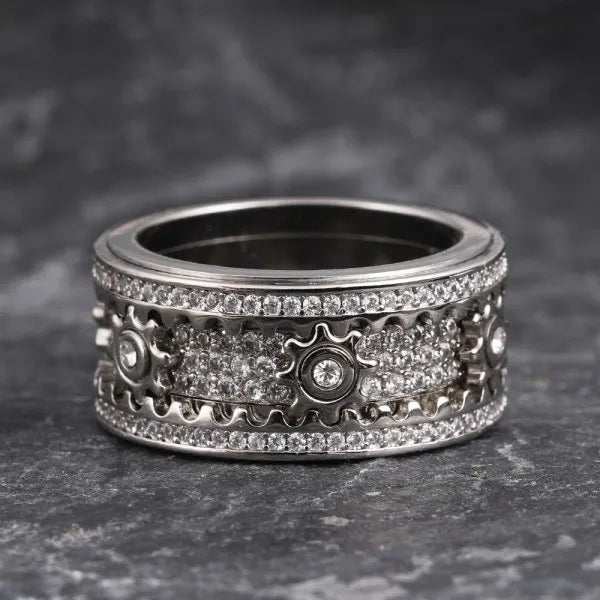 💍 Personalized Rotatable Gear Ring ✨