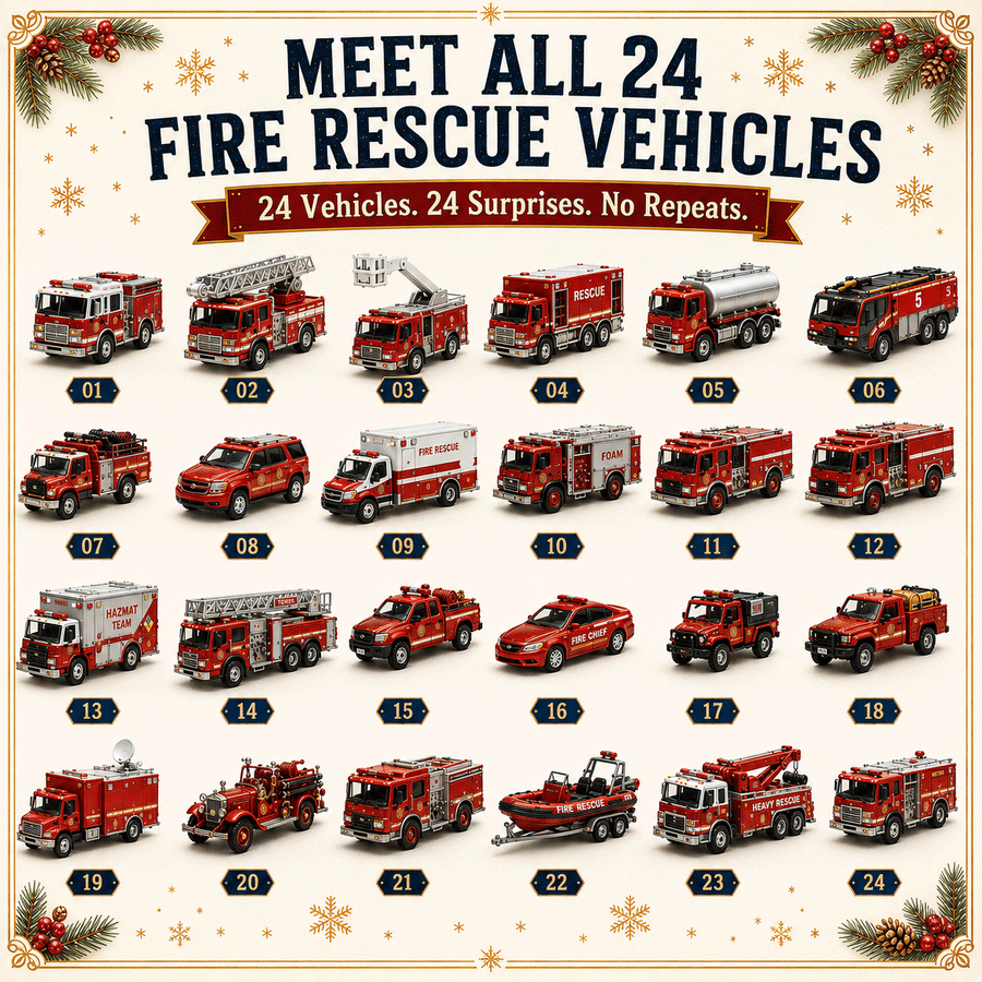 Fire and rescue vehicle designs from the advent calendar