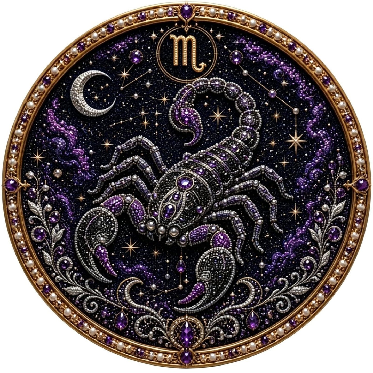 49% OFF – ✨ Premium 3D Pearl 12 Zodiac Signs Art Kit | Luxury Flocked Canvas with Scratch-Resistant Non-Fading Pearl Beads DIY Handmade Astrology Decor ♈🌙💎