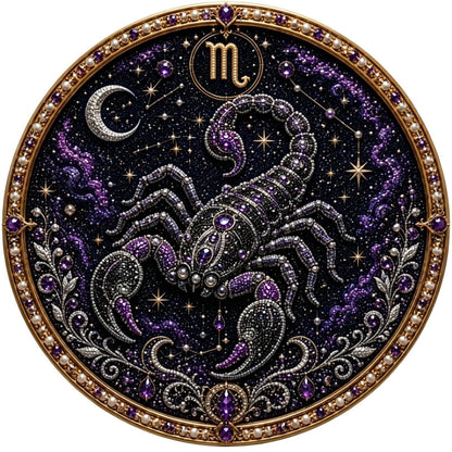 49% OFF – ✨ Premium 3D Pearl 12 Zodiac Signs Art Kit | Luxury Flocked Canvas with Scratch-Resistant Non-Fading Pearl Beads DIY Handmade Astrology Decor ♈🌙💎