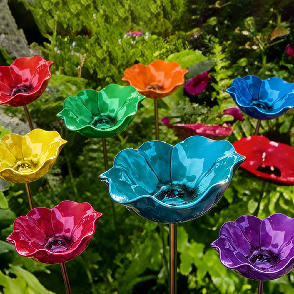 🔥 50% Off🔥Handmade Metal Flower Garden Stake🐦