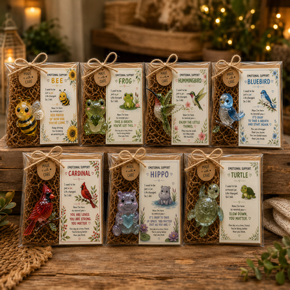 🎁Buy 3, Get 1 Free 💛 Emotional Support Glass Animal Gift – A Little Reminder You Matter.