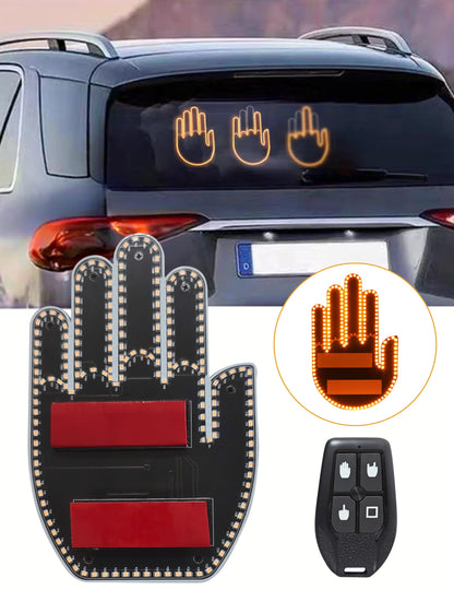 👋✨ Show Your Mood on the Road – Wireless LED Car Gesture Sign 🚗