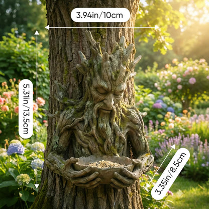 🔥 Garden Best Seller 🐦 Tree Spirit Bird Feeder – Outdoor Resin Decor 🌿