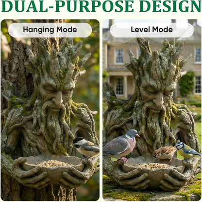 🔥 Garden Best Seller 🐦 Tree Spirit Bird Feeder – Outdoor Resin Decor 🌿