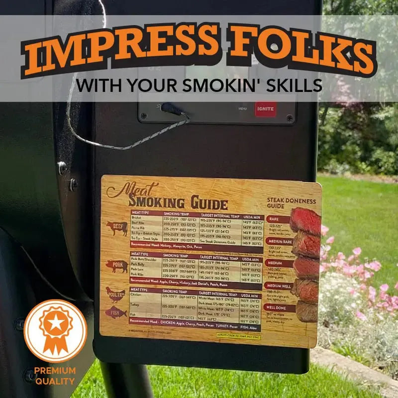 🍖Magnetic Meat Smoking Guide - Butcher Block