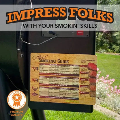 🍖Magnetic Meat Smoking Guide - Butcher Block
