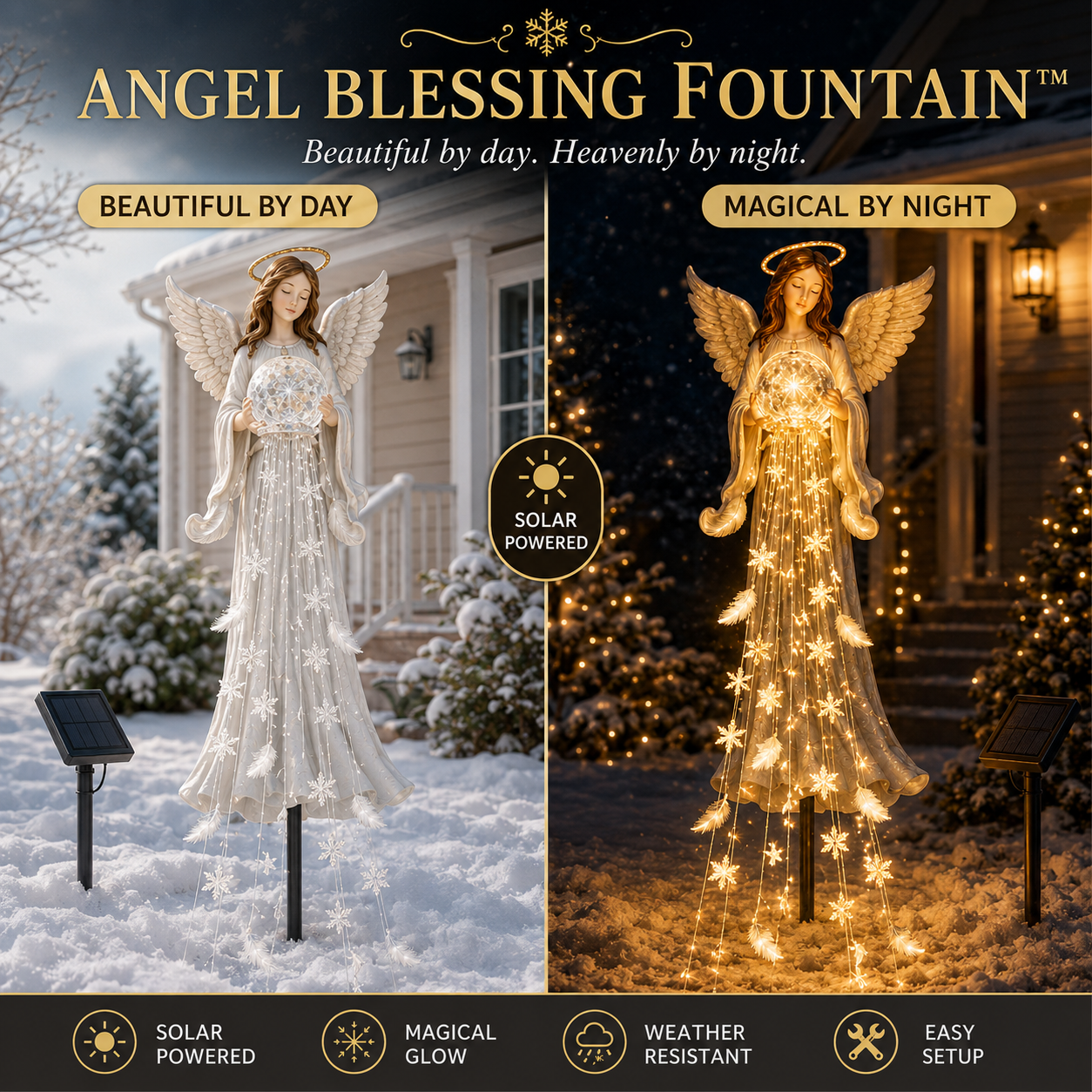 👼 Let Her Light Shine, Even in the Dark ✨—— Solar Angel Remembrance Garden Light👼
