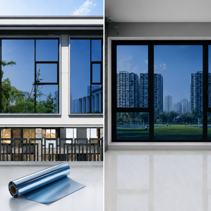 ☀️ One-Way Mirror Window Film – Heat Control & UV Protection