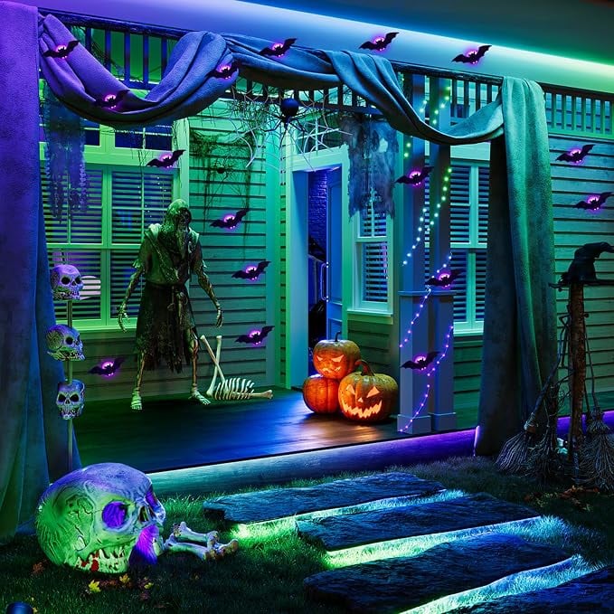 🔥🦇Halloween 3D Lighted LED Flashing Bats🎃