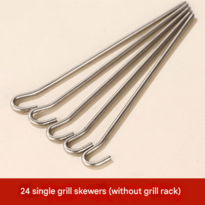 🔥 Hot Sale 50% OFF | Air Fryer Skewer Rack 🍢 360° Vertical Grill Stand for Easy BBQ-Style Cooking