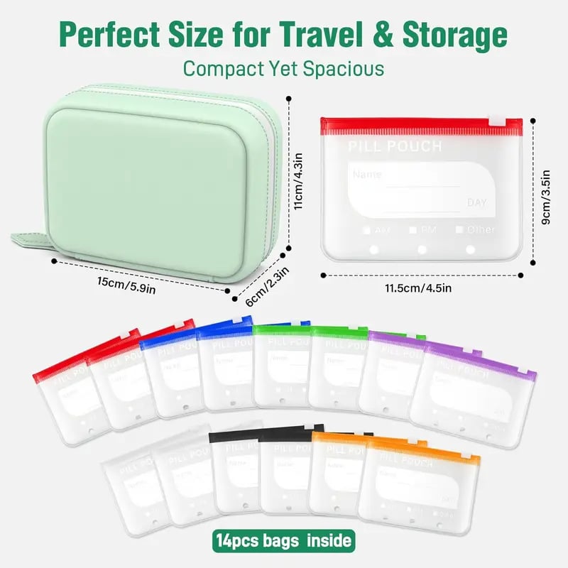 🔥2026 Hot Sale ! Crush‑Proof Waterproof Pill Pouch Set💊