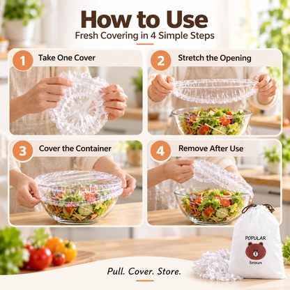 🔥Buy 2 Get 1 Free Now ✨Disposable Food Covers Fresh Keeping Bags (100pcs)🌿