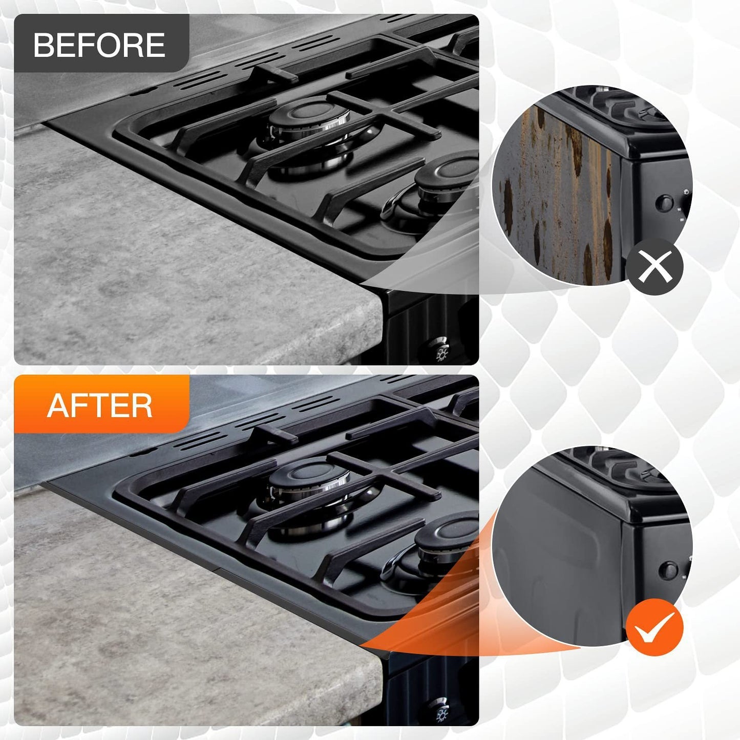 🔥 Hot Sale 49% OFF | Retractable Stainless Steel Stove Gap Covers 🍳 Keep Crumbs & Spills Out with Ease