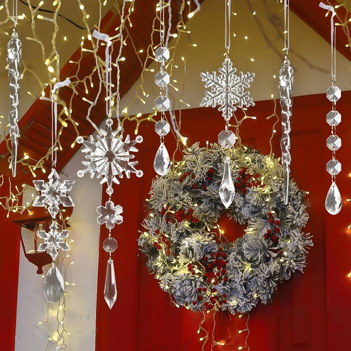 🎅🎄Crystal Snowflake Ornaments – Winter New Year Party