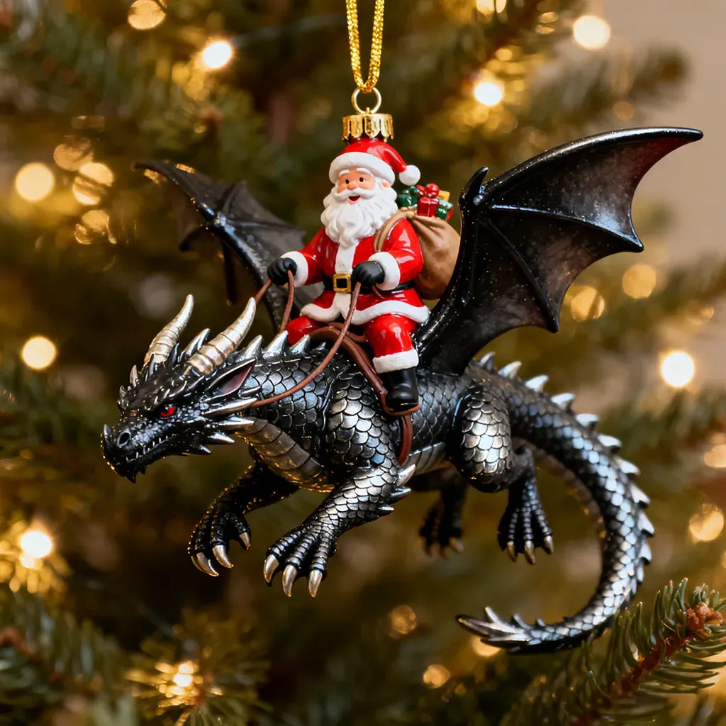 Santa’s Dragon Riders Ornament Collection