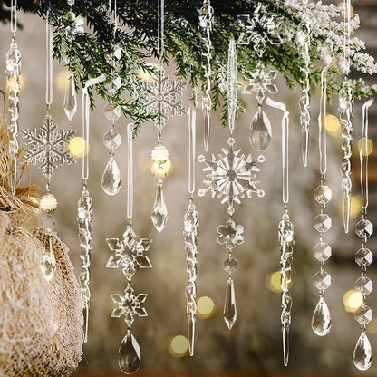 🎅🎄Crystal Snowflake Ornaments – Winter New Year Party