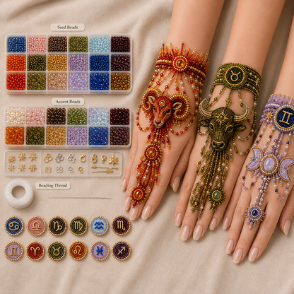 🔥 49% OFF – Zodiac DIY Beaded Hand Bracelet Kit – Create Your Celestial Wearable Art🔥Last Day🔥BUY 3 GET 1 FREE (Add 4 Pcs To Cart)