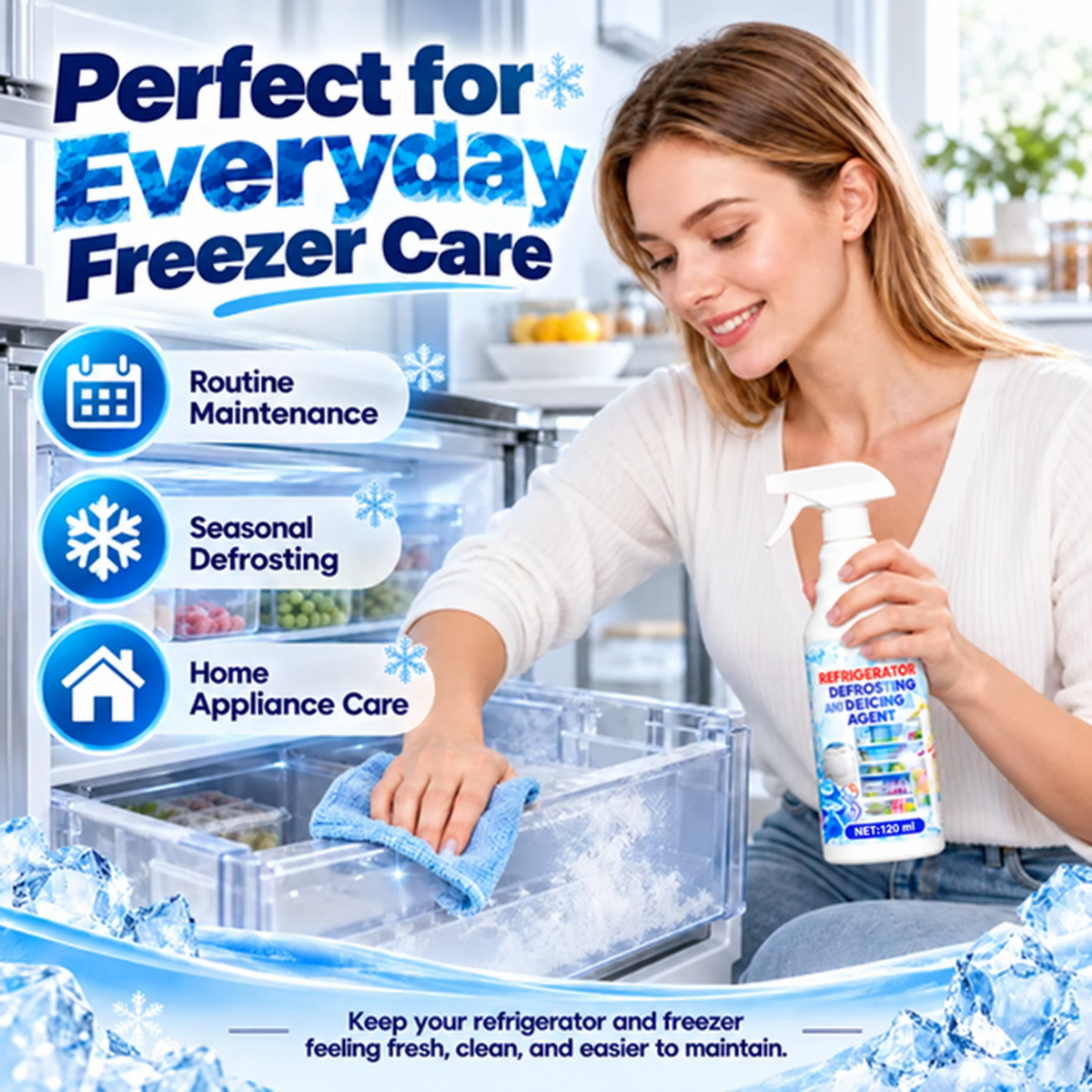 🔥Buy 2 Get 1 Free ✨Refrigerator defrost and de-icer spray