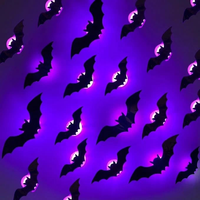 🔥🦇Halloween 3D Lighted LED Flashing Bats🎃