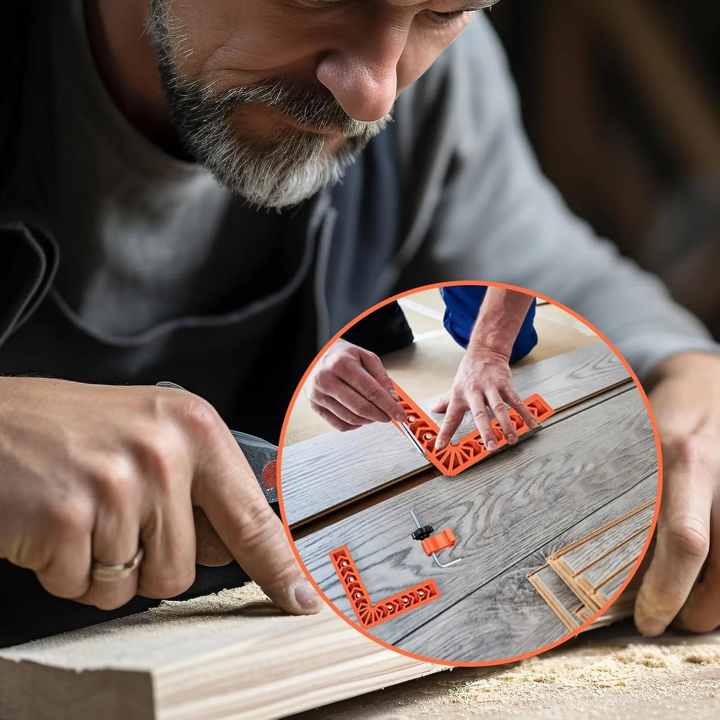 🔧 Perfect 90° Corners Made Easy – Professional Corner Clamp & Positioning Jig Set for Woodworking