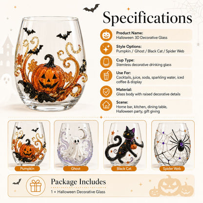 🎃 Limited-Time 49% OFF | 3D Halloween Glassware Collection ✨ Magical Cups for Spooky Party Moments
