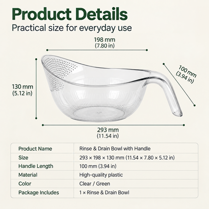 🔥Buy 2 Get 1 Free! 2-in-1 Kitchen Rinse Strainer Bowl with Handle💦