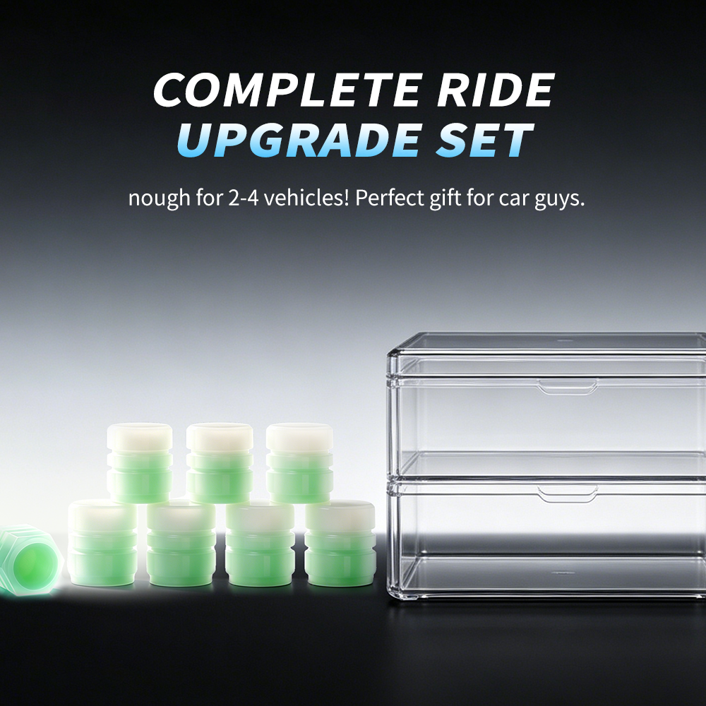 🔥 Buy 2 Get 1 Free! Glow-in-the-Dark Tire Valve Caps ✨