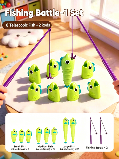 🎣Retractable Fish Toy Set🎯The Fast-Paced Fishing Game Kids Can't Put Down