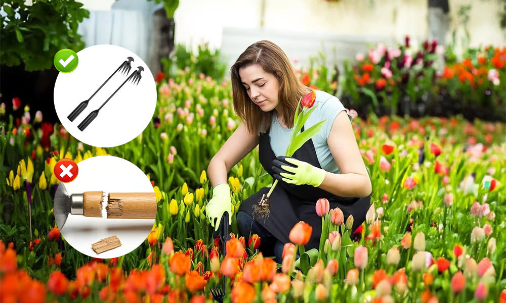 🌿 Deep-Grip Weed Puller – Fast Root Removal & Soil Cultivation