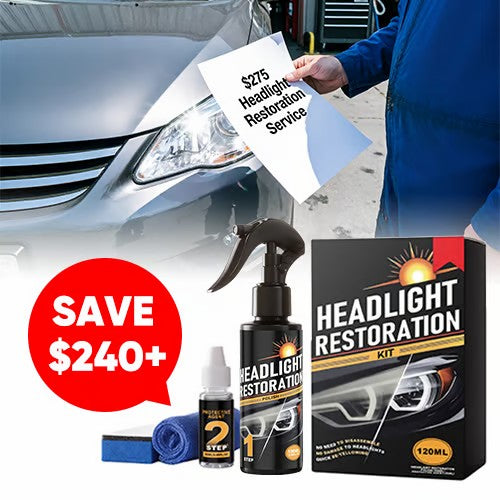 🚗 Car Headlight Restoration Kit for Yellowing & Oxidation ✨