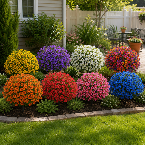 🔥 Best Seller🌸 🌿 UV-Resistant & Waterproof Artificial Daisy & Eucalyptus Stakes – Indoor & Outdoor Floral Decor