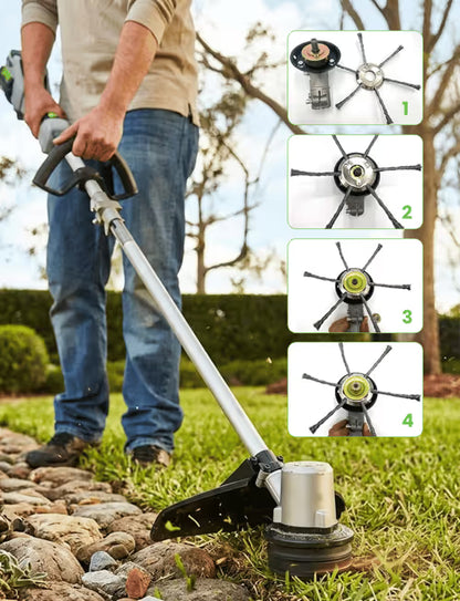 🌿 Steel Wire Trimmer Head – Heavy-Duty Weed Cutting Power ✨