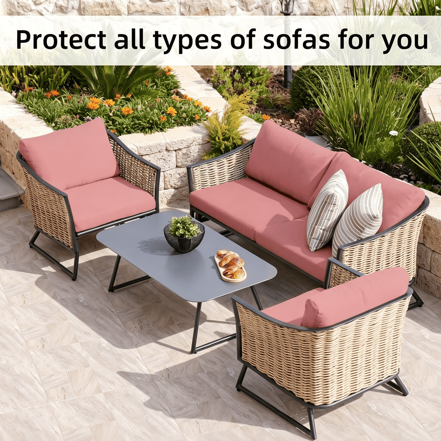 🪑 49% OFF Today | Stretch Sofa Cushion Covers Set ✨ Soft Fit Covers for 4 / 8 / 12 PCS