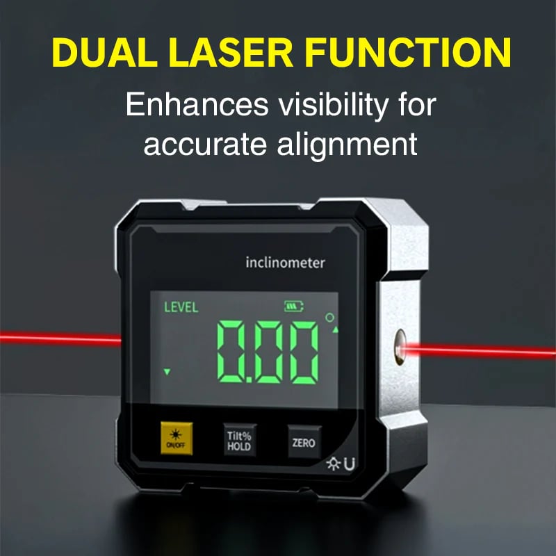 ⚡️ 4-Side Magnetic Digital Angle Gauge with Laser 🧲