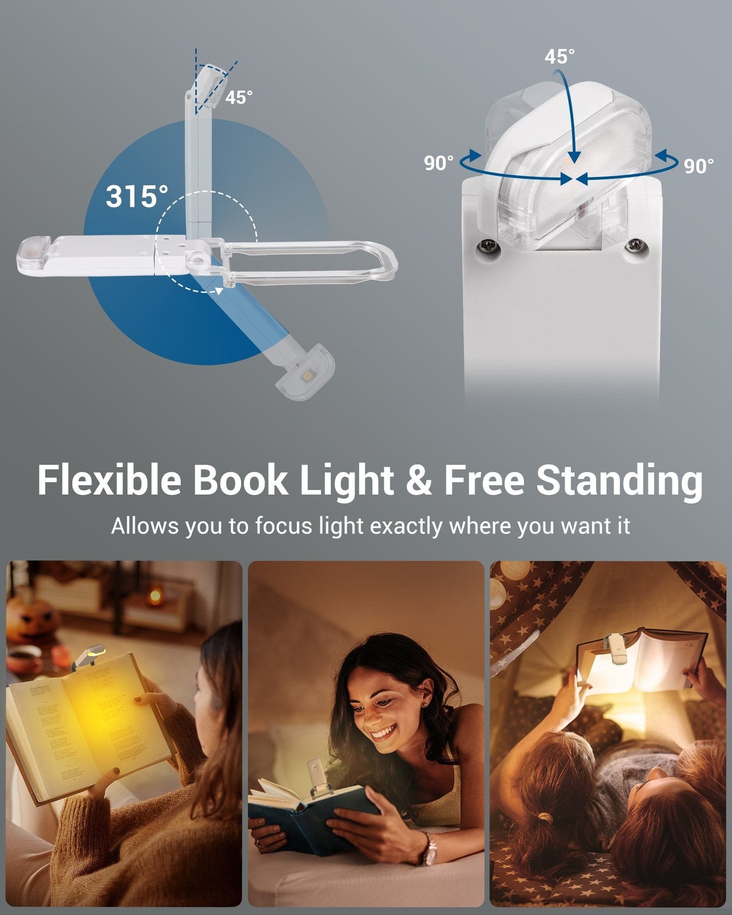 ✨🎁USB Rechargeable Book Reading Light
