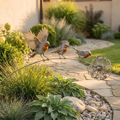 🕊️Robin Memorial Garden Stake – “Loved Ones Are Near”