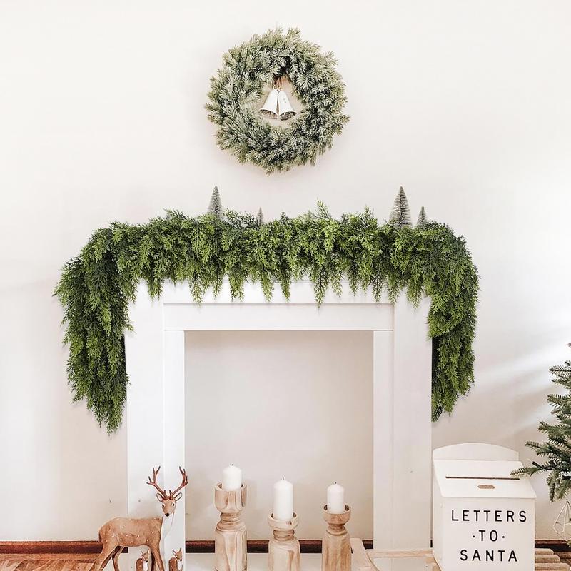 🏆2025 Super Value Se💥6 FT Artificial Cedar Garlands –Realistic Touch Winter Greenery