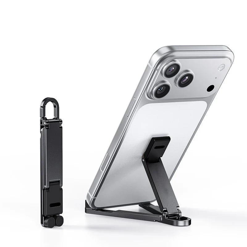 Mini Aluminum Phone Stand Keychain Foldable Desktop Holder