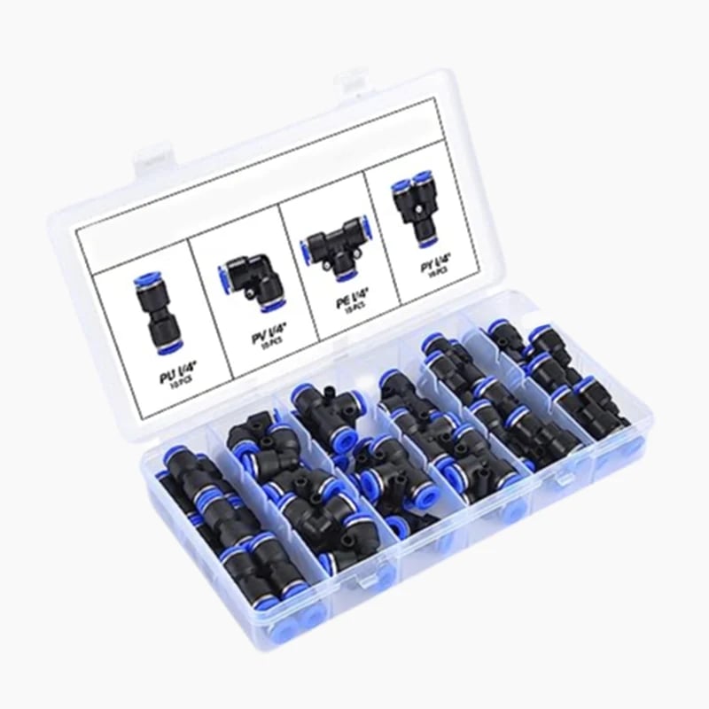 ✨🔥1/4 Inch Pneumatic Push-to-Connect Air Hose Fittings Kit