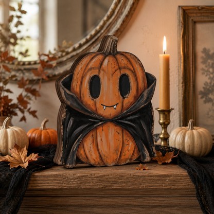 🎃 49% OFF Today | Vintage Wooden Pumpkin Tabletop Decor 🍂 Rustic Halloween Home Decoration