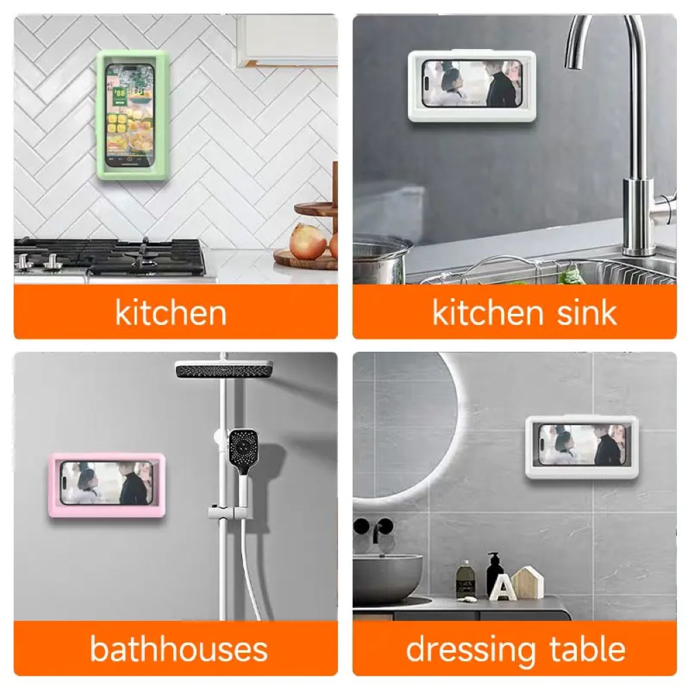 ⏳ Limited-Time 50% OFF | Waterproof Shower Phone Holder 🚿 Hands-Free 360° Rotating Phone Mount