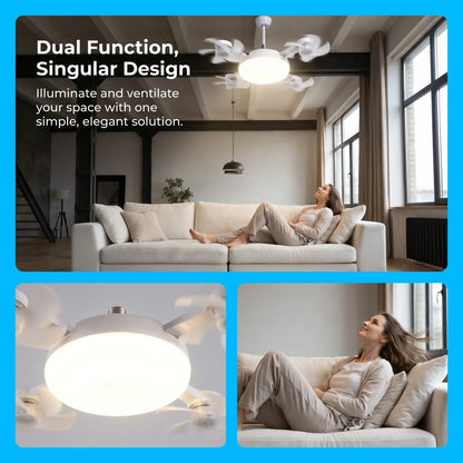 🔥 2026 Hot Sale | E27 Ceiling Fan Light – Cool Air & Bright LED Light in One 💡