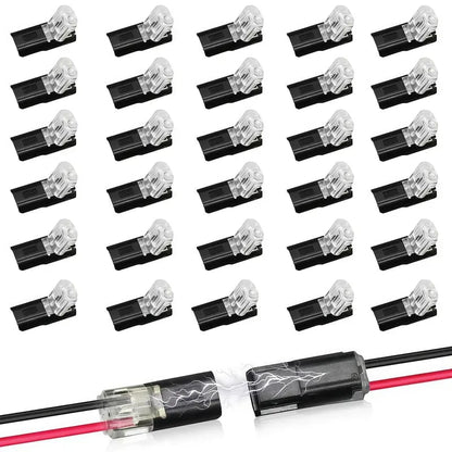 🔥 Hot Sale 49% OFF | 2 Pin LED Light Strip Connectors 🔌 Double-Wire Plug-in Adapter for Easy Setup