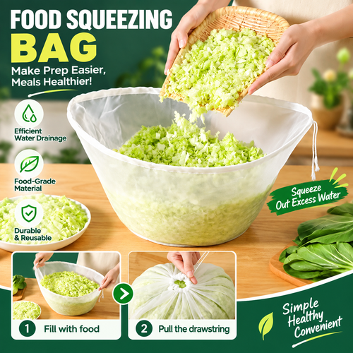 🔥 2026 Hot Sale ✨No-Mess Fine Mesh Nylon Strain Bag🥬
