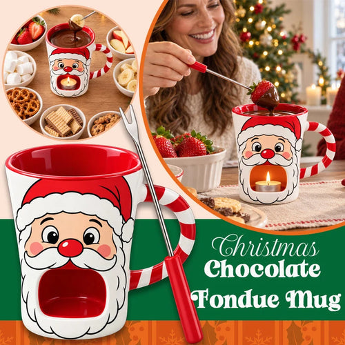 🎄🍫 Christmas Chocolate Fondue Mug – Melt, Dip & Enjoy ✨