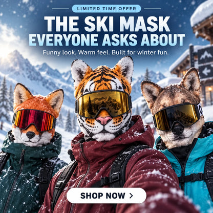 ⏰ Last Day 50% Off 🐱Funny Animal Ski Mask-The Funniest Winter Balaclava✨