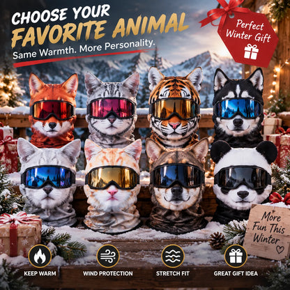 ⏰ Last Day 50% Off 🐱Funny Animal Ski Mask-The Funniest Winter Balaclava✨