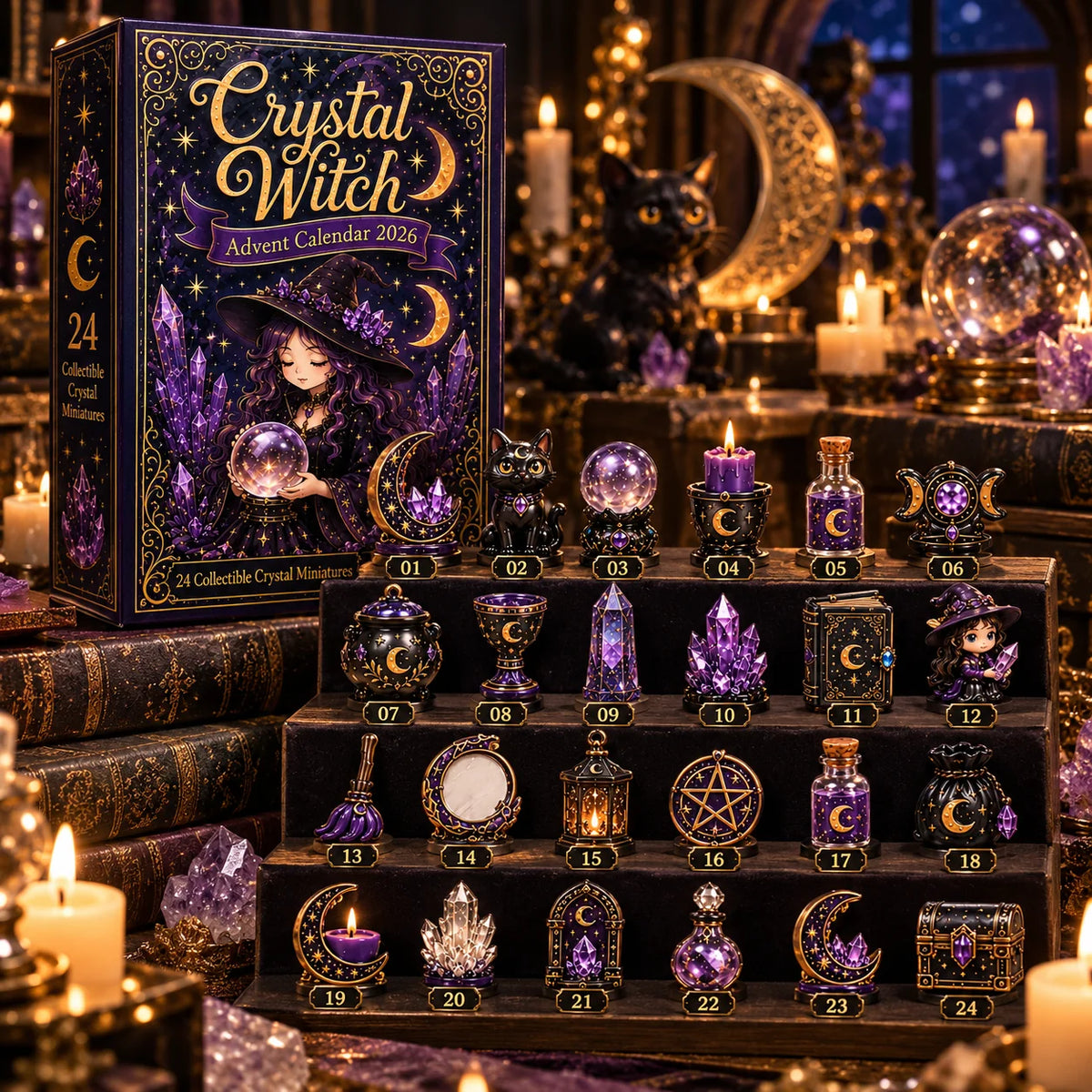 🧙‍♀️24 Days Of Witchy Surprises Advent Calendar | 24 Unique Collectible Witches with Magical Themes