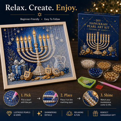 🎁🕎 Hanukkah Pearl Art Kit — Create, Craft & Celebrate!